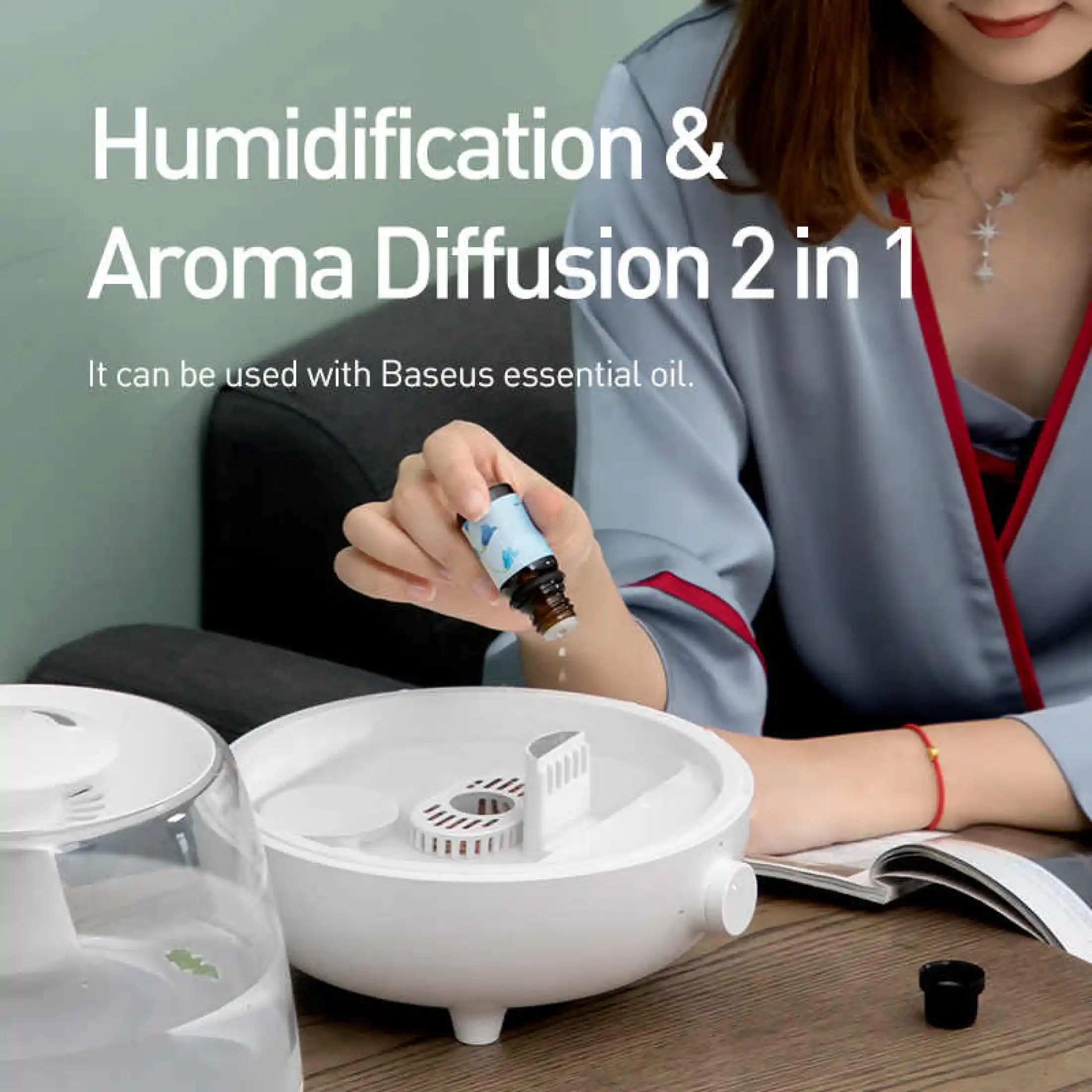 Baseus Surge Desktop Humidifier 2.4L Diffuser Aroma Mist Nebulizer buy online best price in pakistan