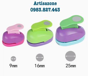 Bấm giấy hình tròn trang trí Kamei - Craft Punch (size từ 1,6cm - 7,6cm) - 01 chiếc/mẫu