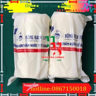 Bông Bạch Tuyết 01kg - Bông Y Tế Thấm Nước Dạng Cuộn