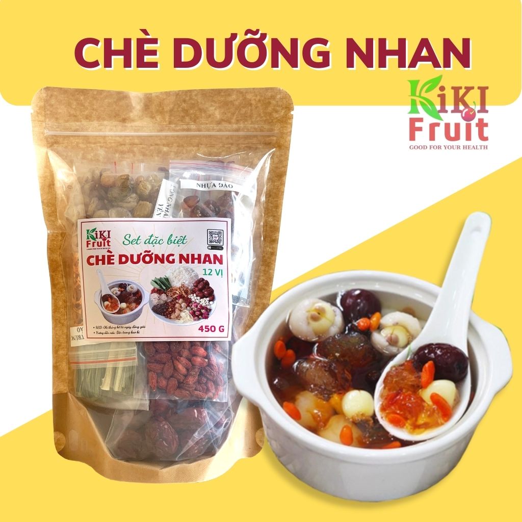 Chè Dưỡng Nhan KiKi Fruit - Set đặc biệt 12 vị 450G nấu 12 chai 330ml