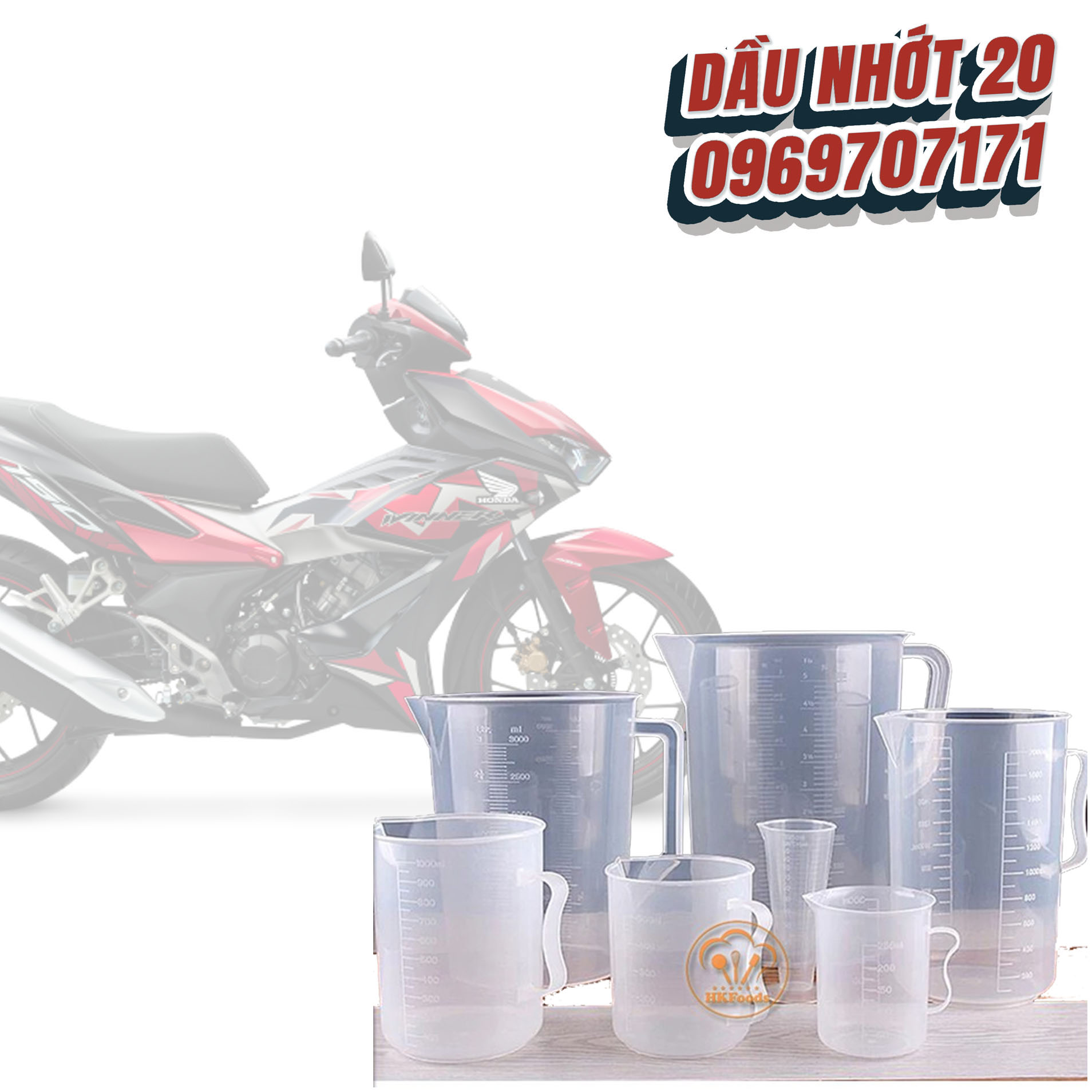 [HCM]Ca đong ca chia vạch dùng đo định lượng thay nhớt xe gắn máy 100ml 250ml 500ml 1000ml