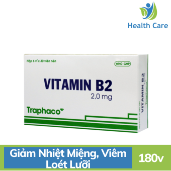 Vitamin B2 2mg Traphaco hộp 6 vỉ x 30 viên
