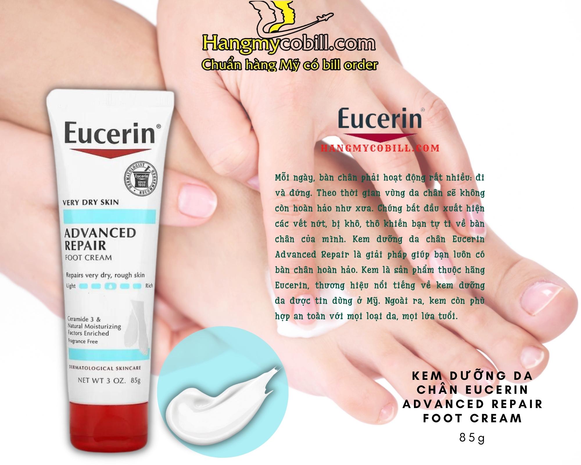 Eucerin kem dưỡng da chân và cải thiện nứt gót chân 85gr .