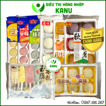 Khay bánh mochi nhiều vị trái cây siêu thơm ngon, đồ ăn vặt ngon rẻ Sài Gòn (vị dâu tây, matcha, sữa chua, xoài, trứng muối, ruốc)