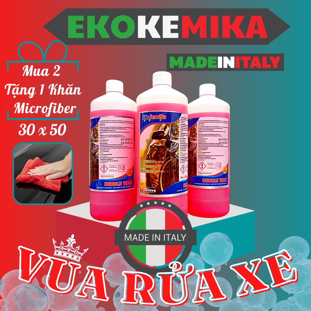 Dung dịch phủ bóng, làm khô, bảo vệ thân xe Bubble Wax Ekokemika