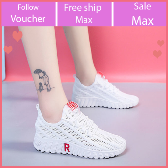 Giày sneaker thể thao nữ hàn quốc buộc dây siêu nhẹ V254 CB