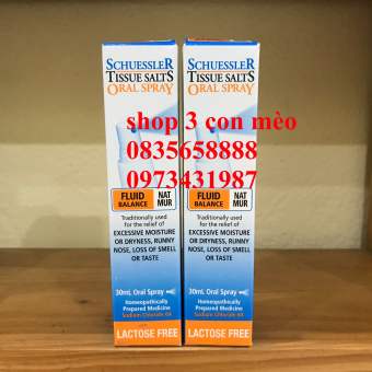 Schuessler Tissue Salts Sprays Fluid Balance Nat Mur xịt bù điện giải