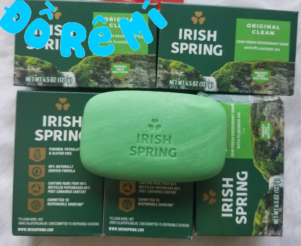 Combo 10 cục xà phòng irish spring 113gam usa- xà bông iris mẫu mới
