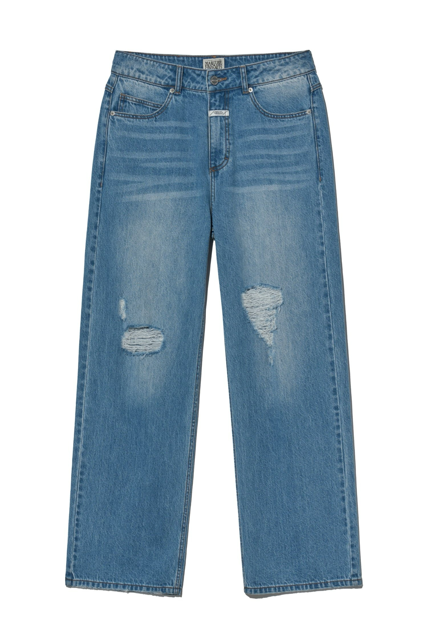 MARITHE FRANCOIS GIRBAUD M Damaged Washing Denim Pants - 2 Colors (2025 New) · v2