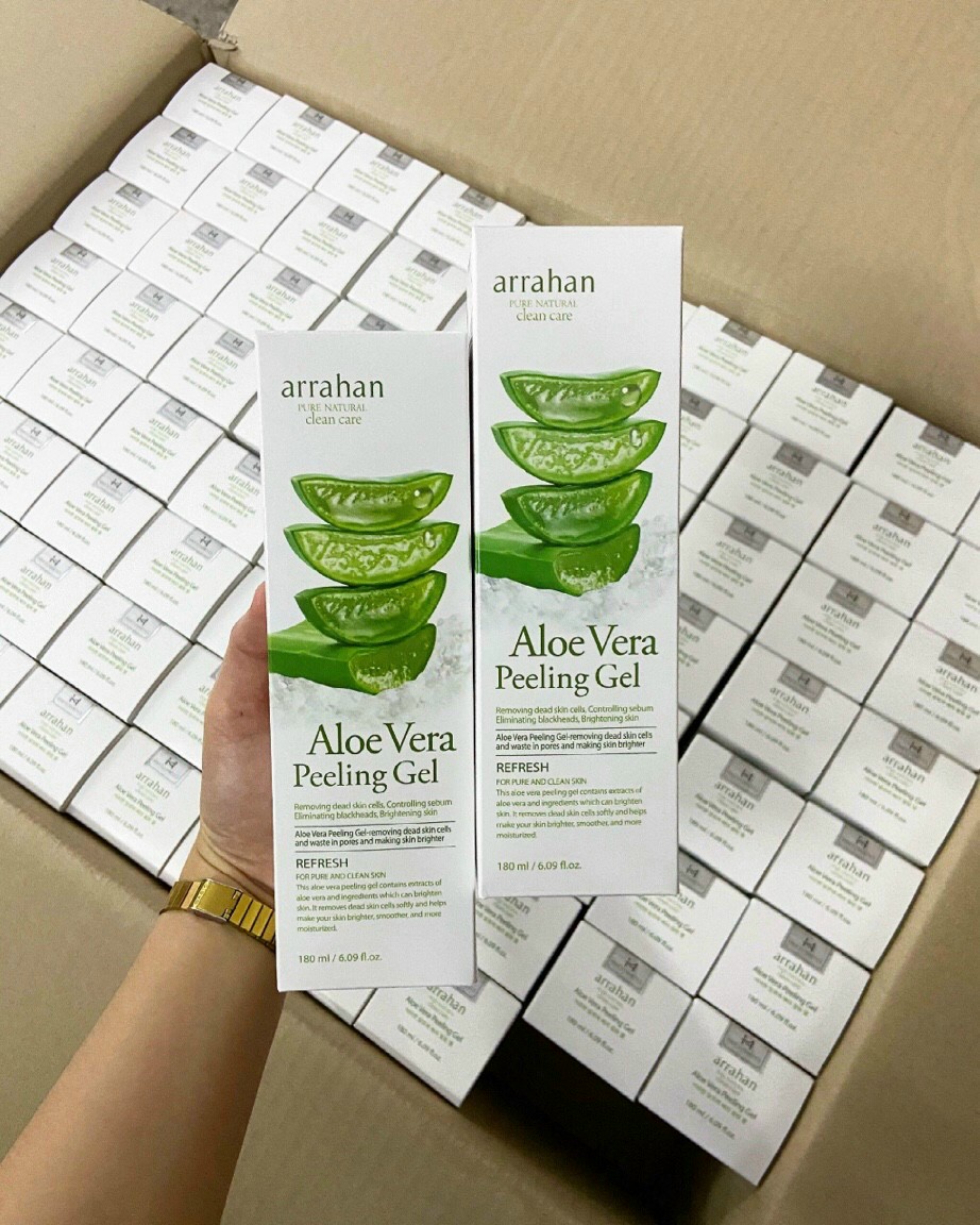 Gel tẩy tế bào chết chiết xuất từ lô hội Arrahan Aloe Vera Peeling Gel 180ml Chính Hãng
