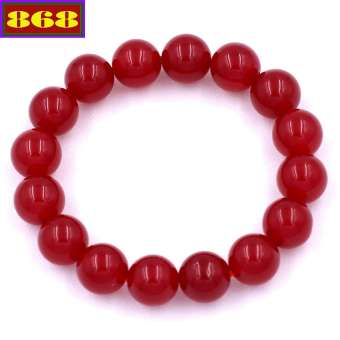 Chuỗi hạt đeo tay đá thạch anh đỏ 12 ly - Vòng tay chuỗi hạt đá phong thủy - Vòng chuỗi đeo tay mệnh Hỏa, mệnh Thổ