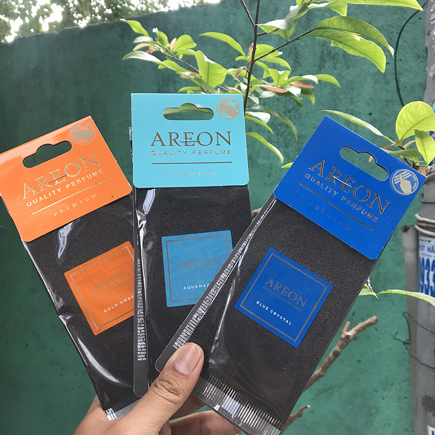 Lá thơm treo xe ô tô cao cấp Premium Areon, khử mùi xe hơi, thơm tủ quần áo