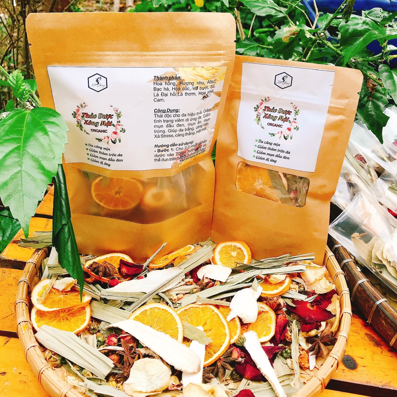 Xông mặt thảo d.ược organic - mộc hương-thải độc cho da hiệu quả mỗi ngày
