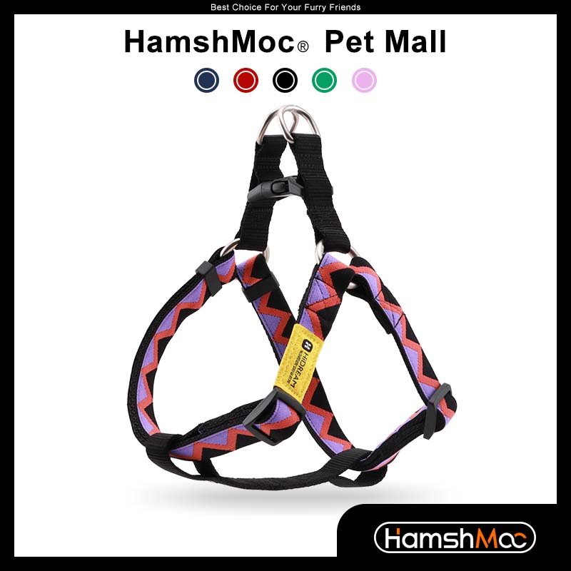 HamshMoc Step In Nylon Pet Dog Harness Adjustable Dog Vest Quick Fit Fashion Pet Harness Comfort Control for Walking Small Medium Dogs ราคา 435 บาท*ส่งฟรี