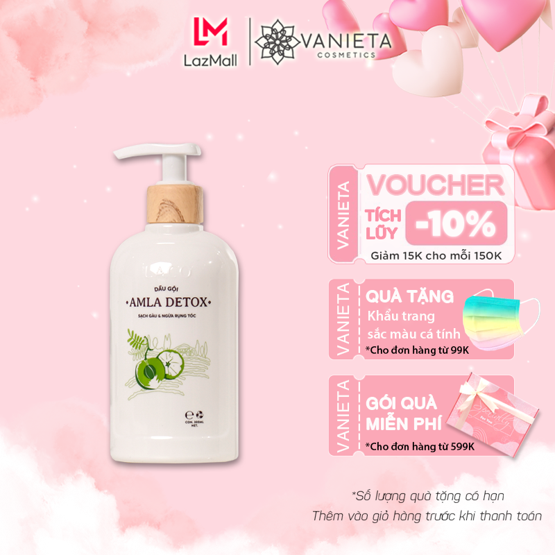 Dầu Gội Amla Detox Giúp Giảm Và Ngăn Ngừa Rụng Tóc - Vanieta Cosmetics