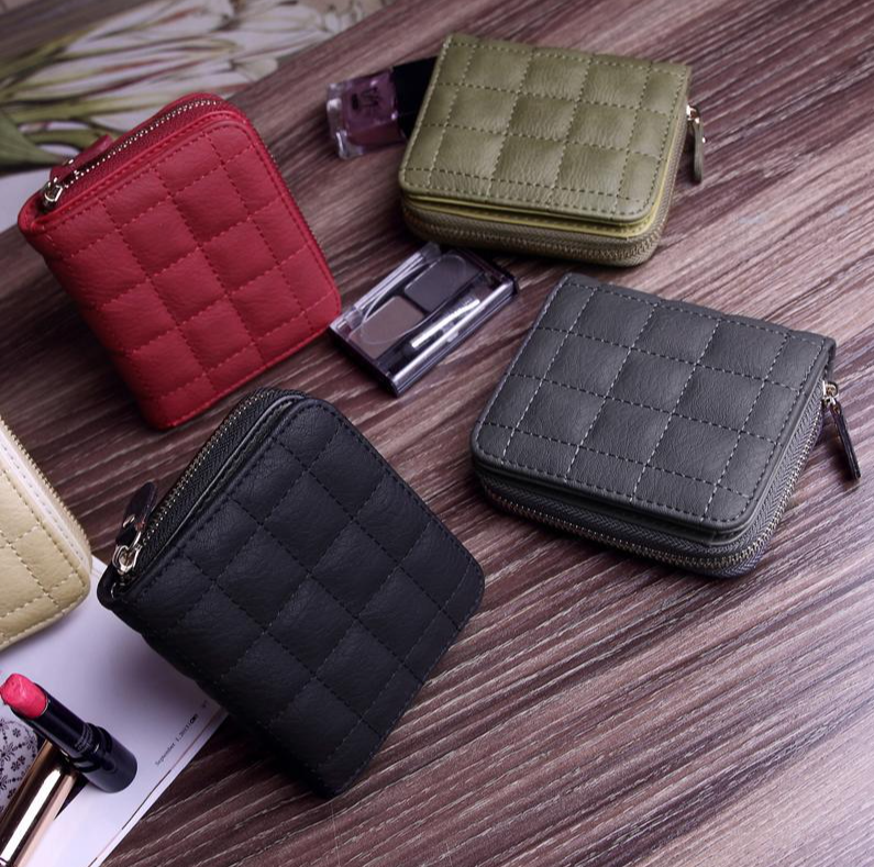 CC 25P Wallet Woc Handle 17cm Pink Pastel Leather Silver Hardware 243439