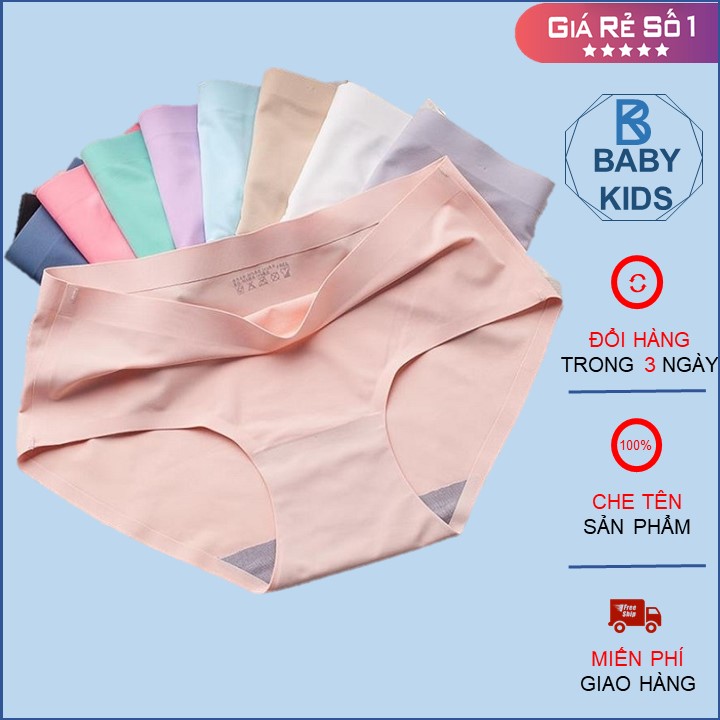 Quần Lót Nữ, Set 5 Quần Lót Nữ Su Đúc Thun Lạnh Cotton, Quần lót đúc su không đường may, quần lót đúc su ép viền