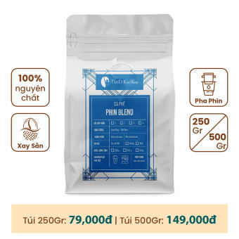 Cà phê rang mộc Phin Blend 250Gr