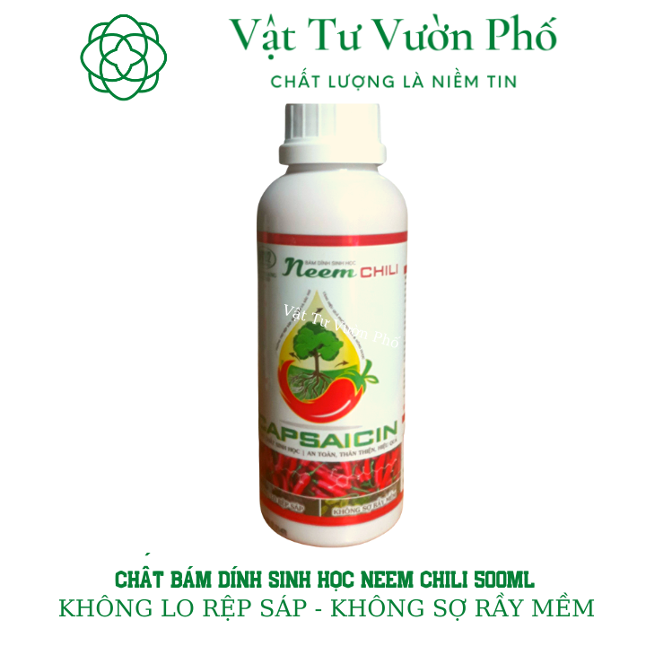 Chất bám dính sinh học neem chili điền trang không lo rệp sáp không sợ rầy mềm chai 500ml
