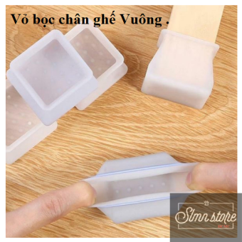 Vỏ bọc chân bàn ghế silicon dày hình vuông , miếng silicon dày bọc chân bàn ghế chống trượt