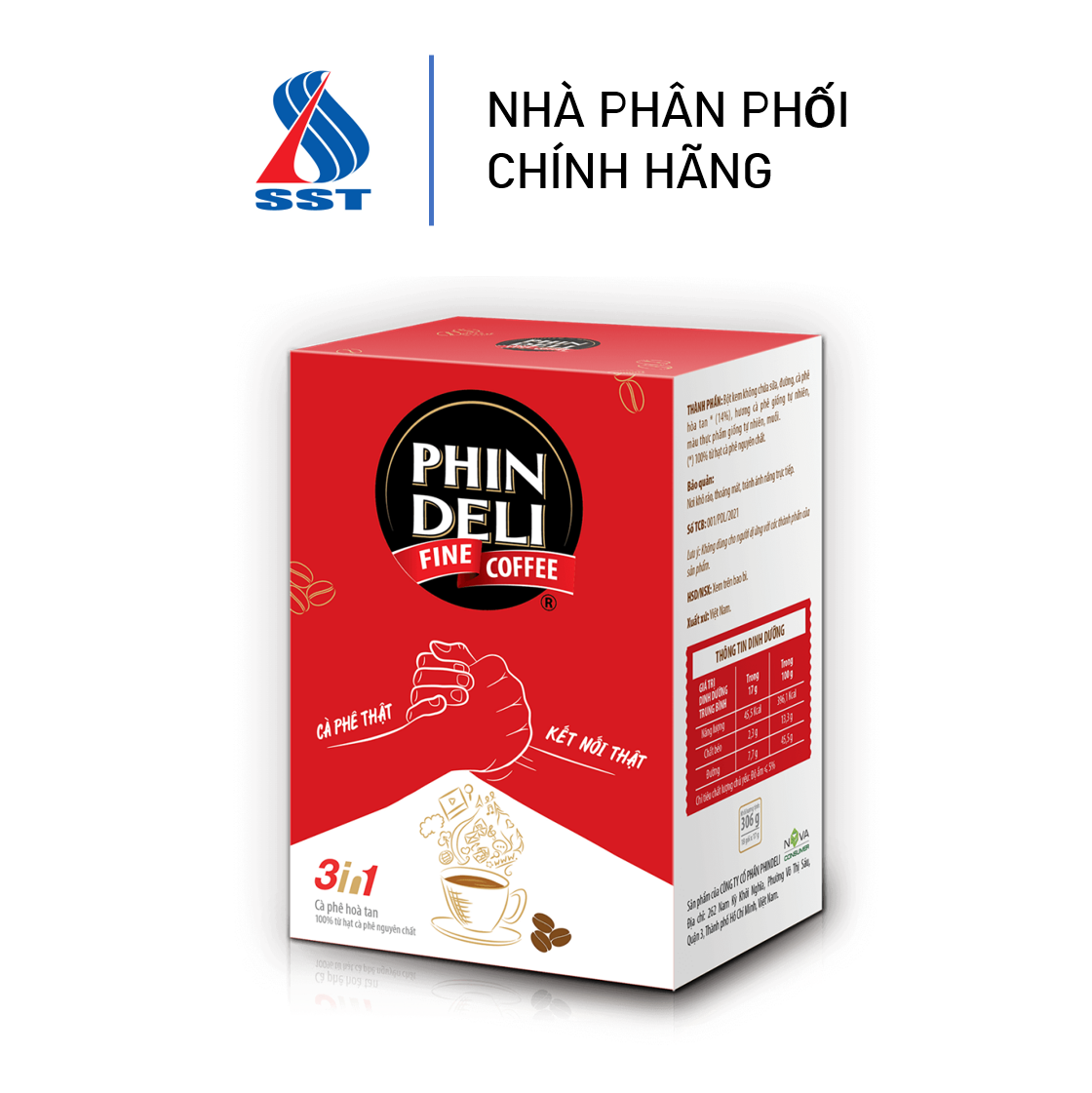 COMBO Cà Phê Hòa Tan PhinDeli 3in1 (17g x 18 gói) - Hộp 306g