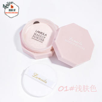 Phấn phủ bột Lameila Lục Giác kiềm dầu, Phấn phủ dạng bột che khuyết điểm cực tốt