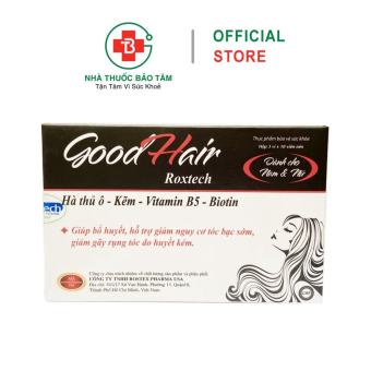 Viên Uống Good Hair cao hà thủ ô, kẽm, biotin, vitamin B5 giảm bạc tóc, gãy rụng tóc - 30 viên