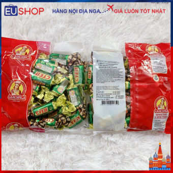 Kẹo socola STEP XANH caramen hạt phỉ Nga - Gói 500gr