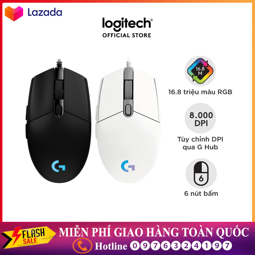 Chuột game logitech g102 prodigy rgb led gen 1 / gen 2 ,1 đổi 1. hãng phân phối chính thức khu vực miền nam. bh 1 năm.