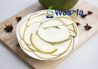 Vỏ Bưởi Sấy Giòn Wasafa Hộp 100g thơm thơm, the the, giòn giòn, ngọt ngọt và vị đắng nhẹ của vỏ Bưởi