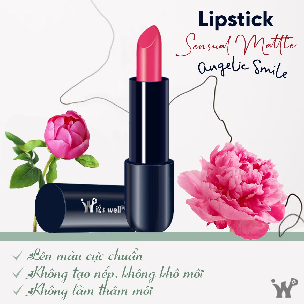 Son lì siêu mịn, bền màu lâu trôi, không chì its well plus unlimited sensual matte angelic smile #002 3.7g