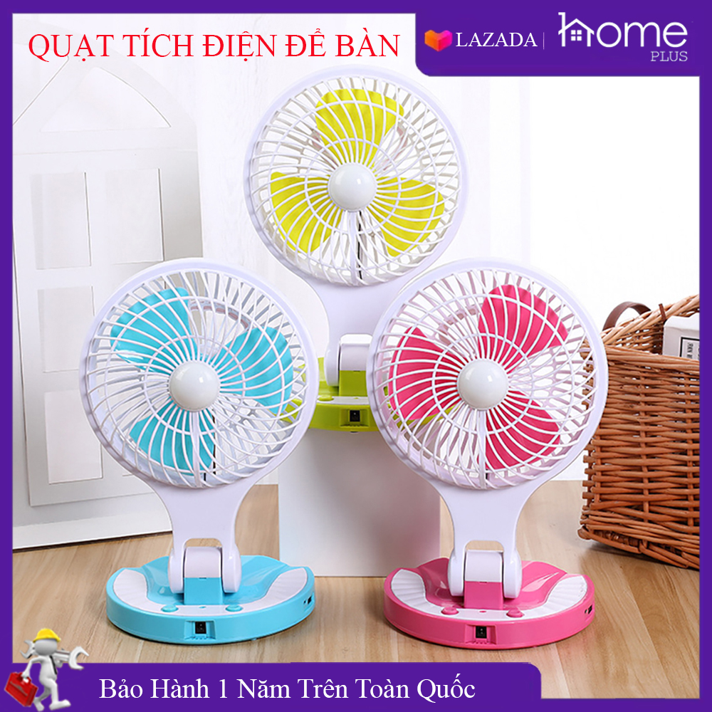 Quạt tích điện để bàn, quạt mini để bàn nhỏ gọn tiện dụng thoải mái di chuyển có đèn led. Phù hợp với học sinh, sinh viên, các bạn làm việc ở văn phòng và gia đình có trẻ nhỏ.