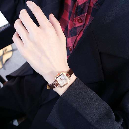 Đồng hồ Yuhao 3 dây da mặt vuông