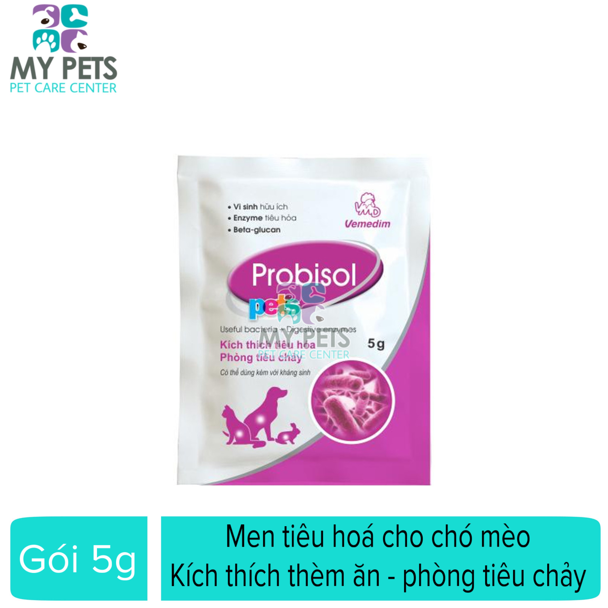 Men Tiêu Hóa Cho Chó Mèo Probisol Pets  - Gói 5g