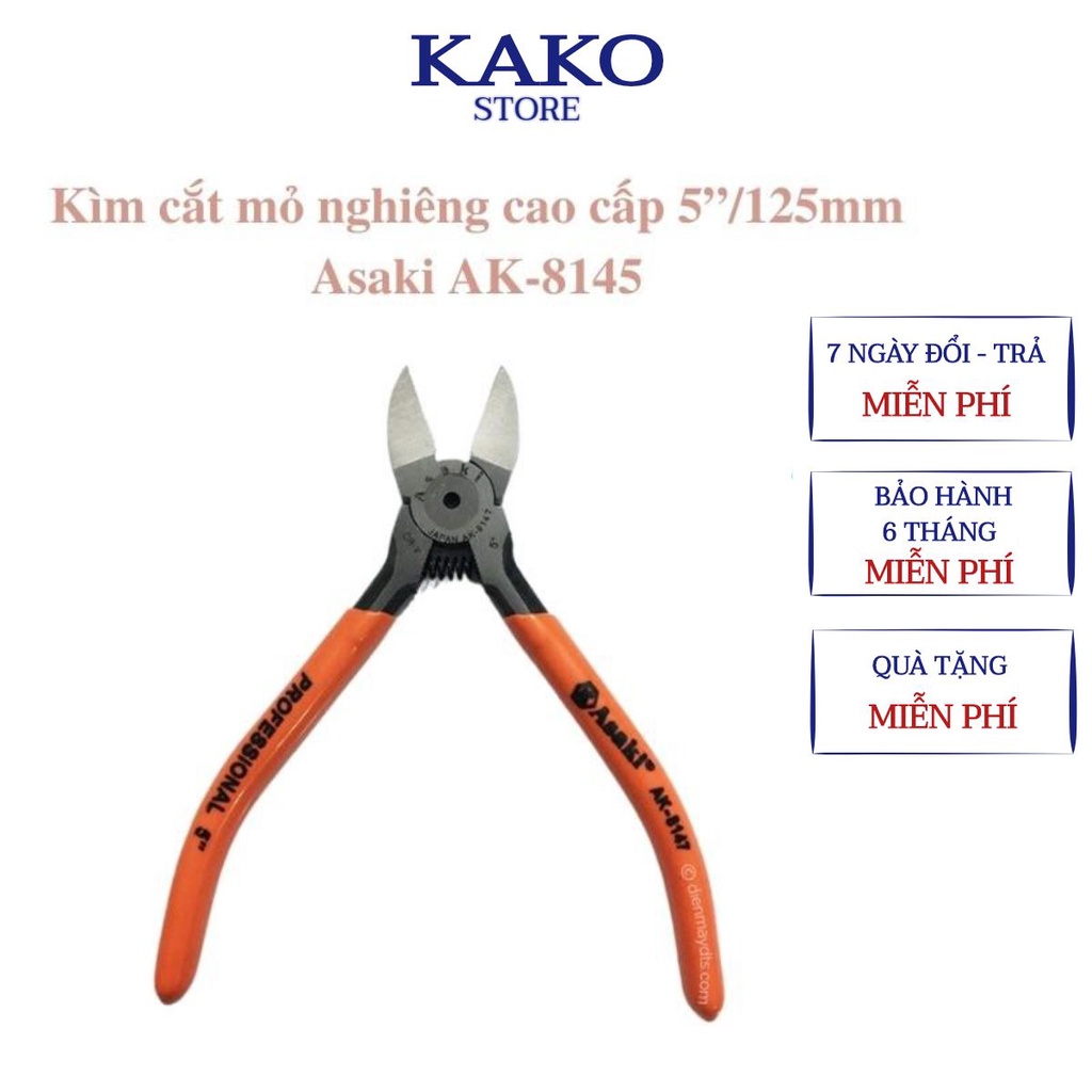 Kìm cắt asaki ak-8147 5 " -135mm, kako.