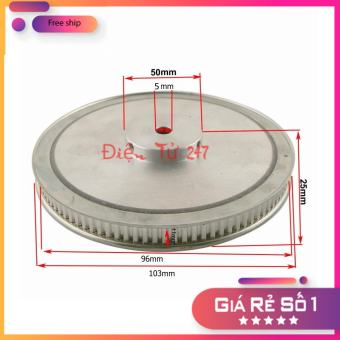Pulley bánh răng nhôm XL Trục 5mm - 60 Răng