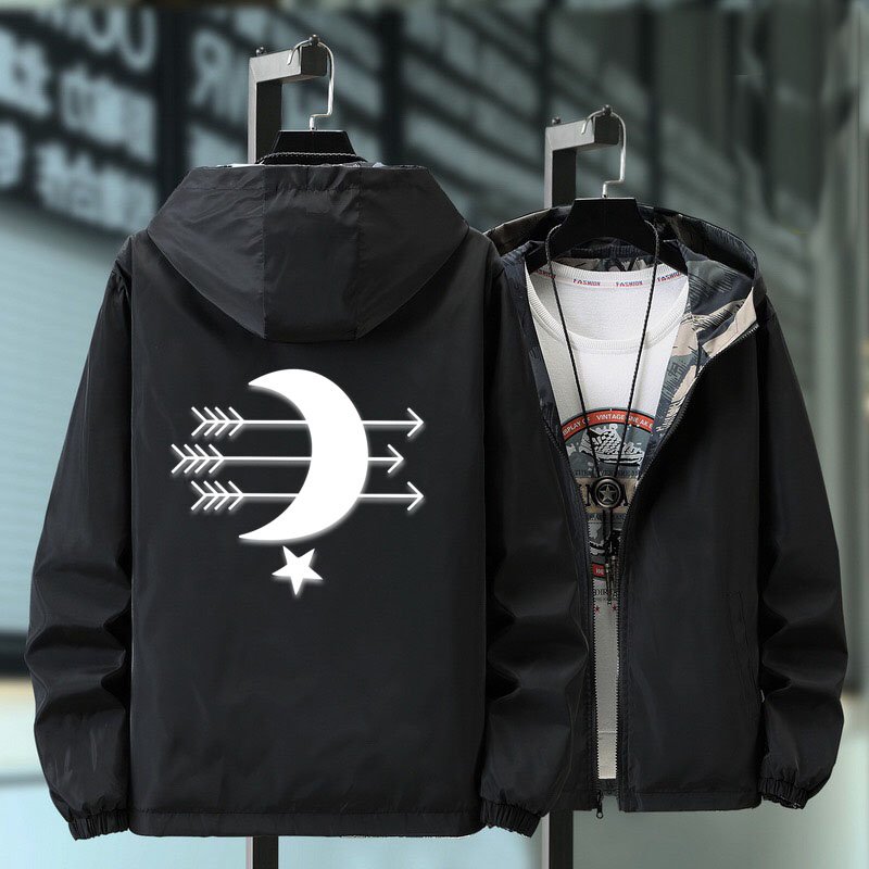 ❤️MẪU HÓT❤️Áo Khoác Dù 2 lớp Nam Nữ Unisex - in phản quang 7 màu / Sáng Trắng HOT, Áo khoác gió sói off white nam nữ có nón