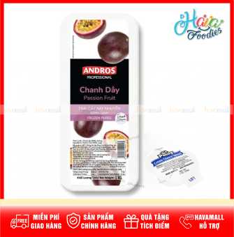 Chanh Dây Không Hạt Andros Hộp 1kg – Passion Frozen Puree