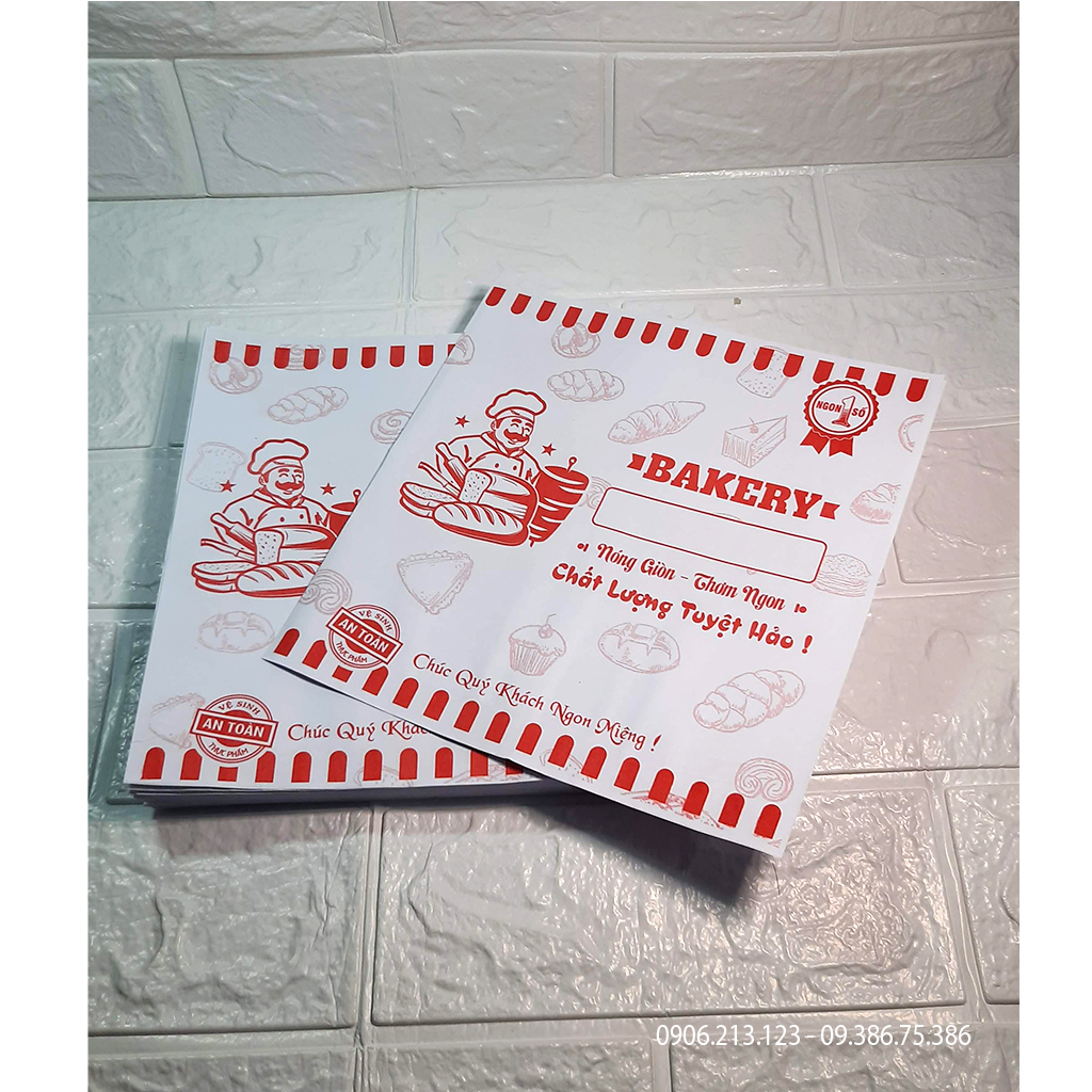 Túi giấy Bánh mì tam giác Kebab, Hamburger, gà rán 100 cái