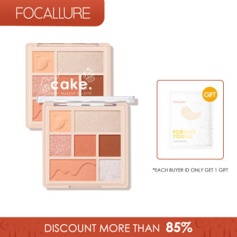 Bảng phấn mắt má hồng bắt sáng Focallure 7 màu mềm lung linh 90g