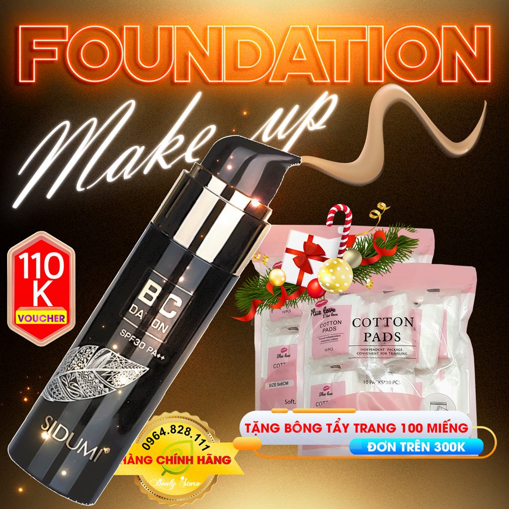 Kem lót nền trang điểm kềm dầu, không trôi, phấn nền bb & cc cream đa chức năng foundation bcdation sidumi - kem nền che khuyết điểm mềm mịn tự nhiên - 50gr