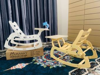 Ghế bập bênh đa năng cho bé Mankykid -  cho bé từ sơ sinh đến 6 tuổi