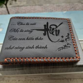 Ví nam da bò/Ví Nam Da Bò Khắc Hình/Ví da khắc tên/Ví khắc theo yêu cầu/Ví khắc hình/Ví da nam khắc tên/Ví da nam khắc hình