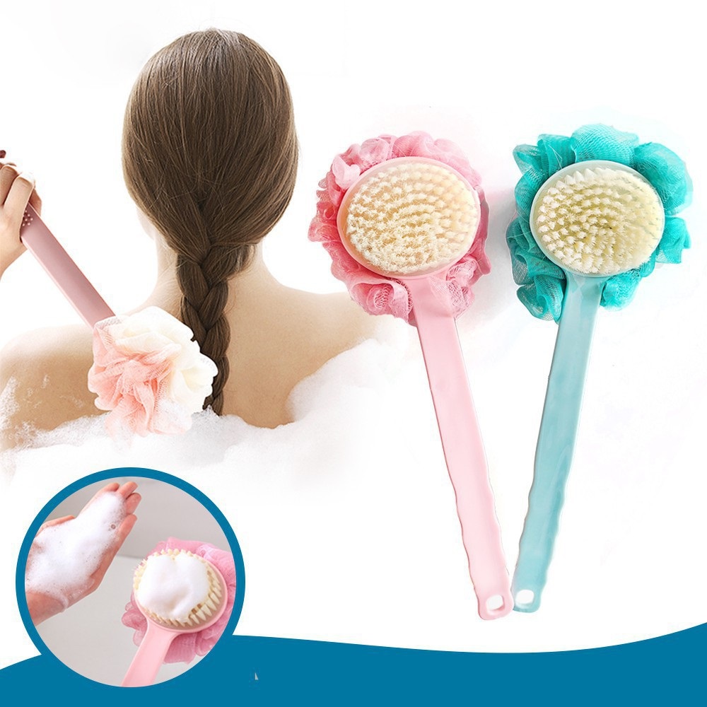 Bông tắm cọ lưng 2 đầu mẫu mới - cây bông tắm chà lưng