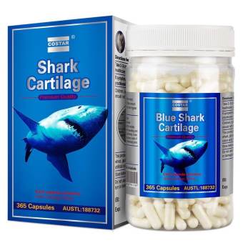 Sụn Vi Cá Mập Costar Shark Cartilage 750mg (Hộp 100 - 365 viên)