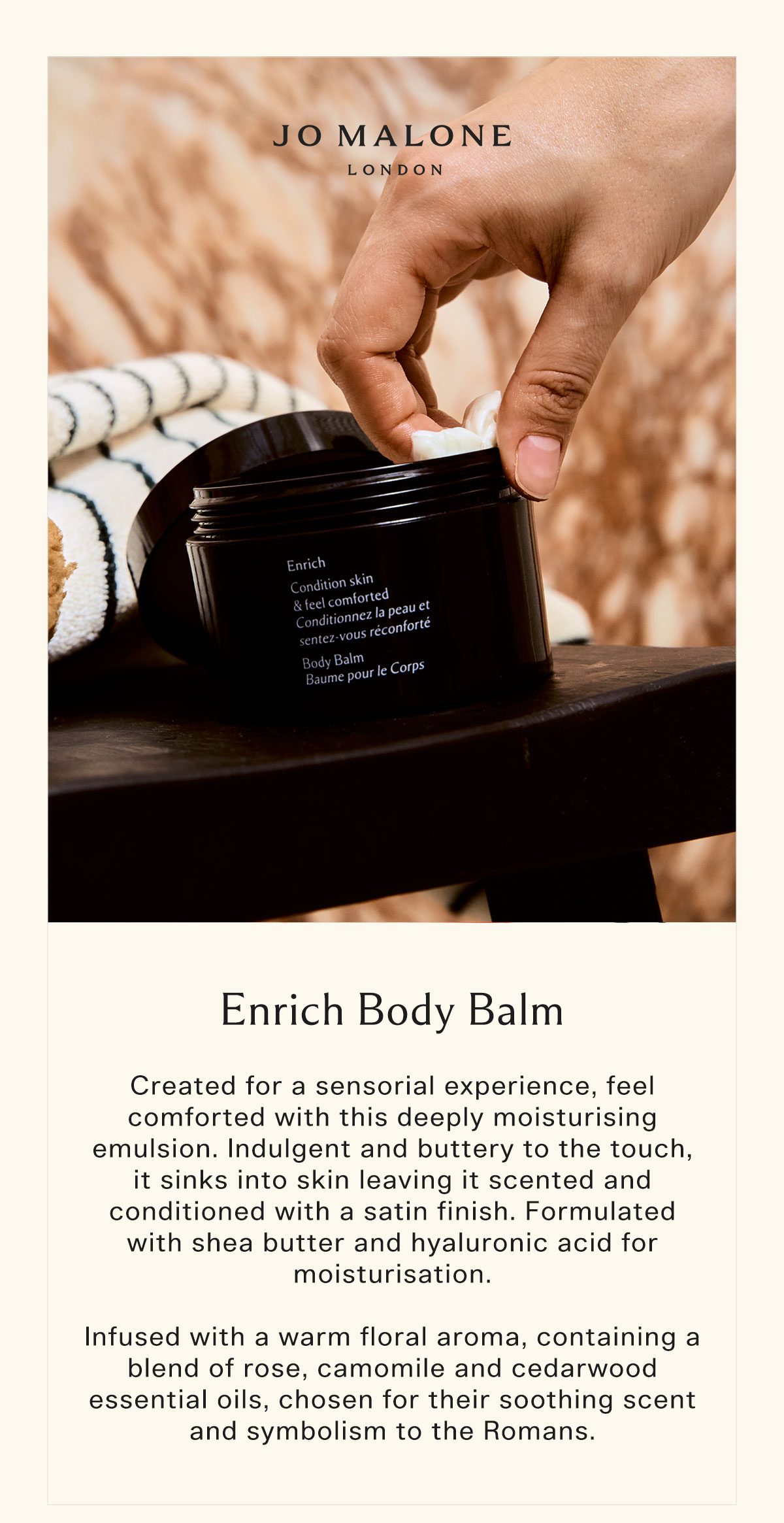 New] Jo Malone London Enrich Body Balm 200ml • Care Collection