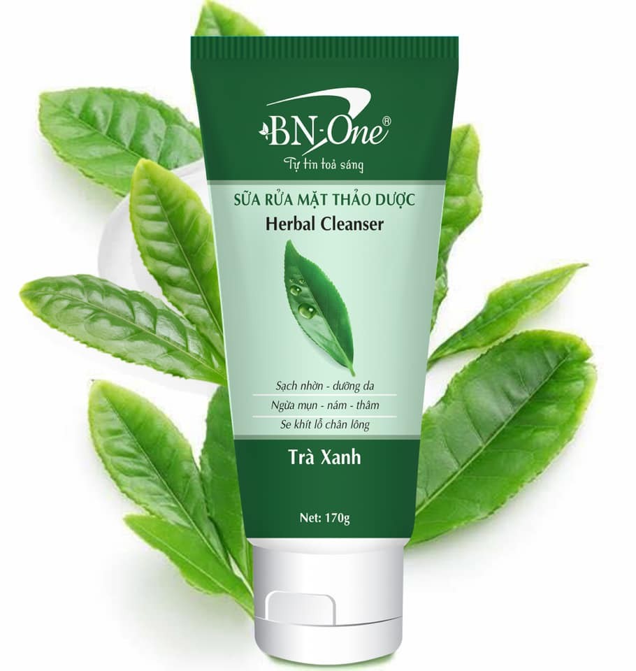 Sữa rửa mặt thảo dược trà xanh bn one 170g