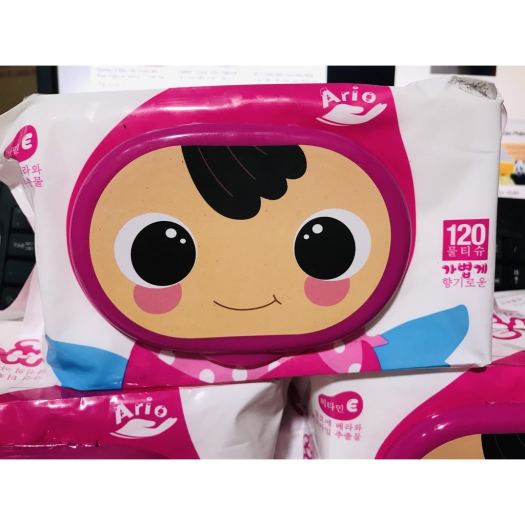 HANG Khăn Giấy Ướt Ario Thái Lan Siêu Tiết Kiệm 120 Miếng / Gói Tiện Lợi Gia Đình