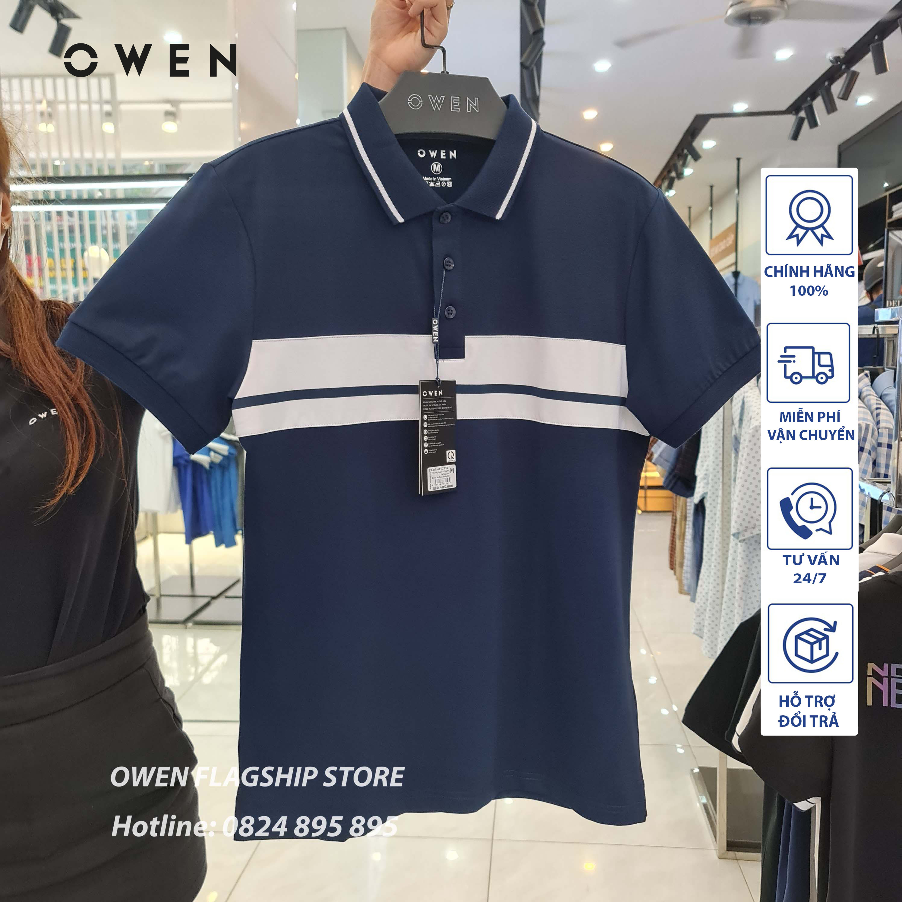 Owen - áo polo nam owen - mã apv23227, apv23228 - owen flagship store
