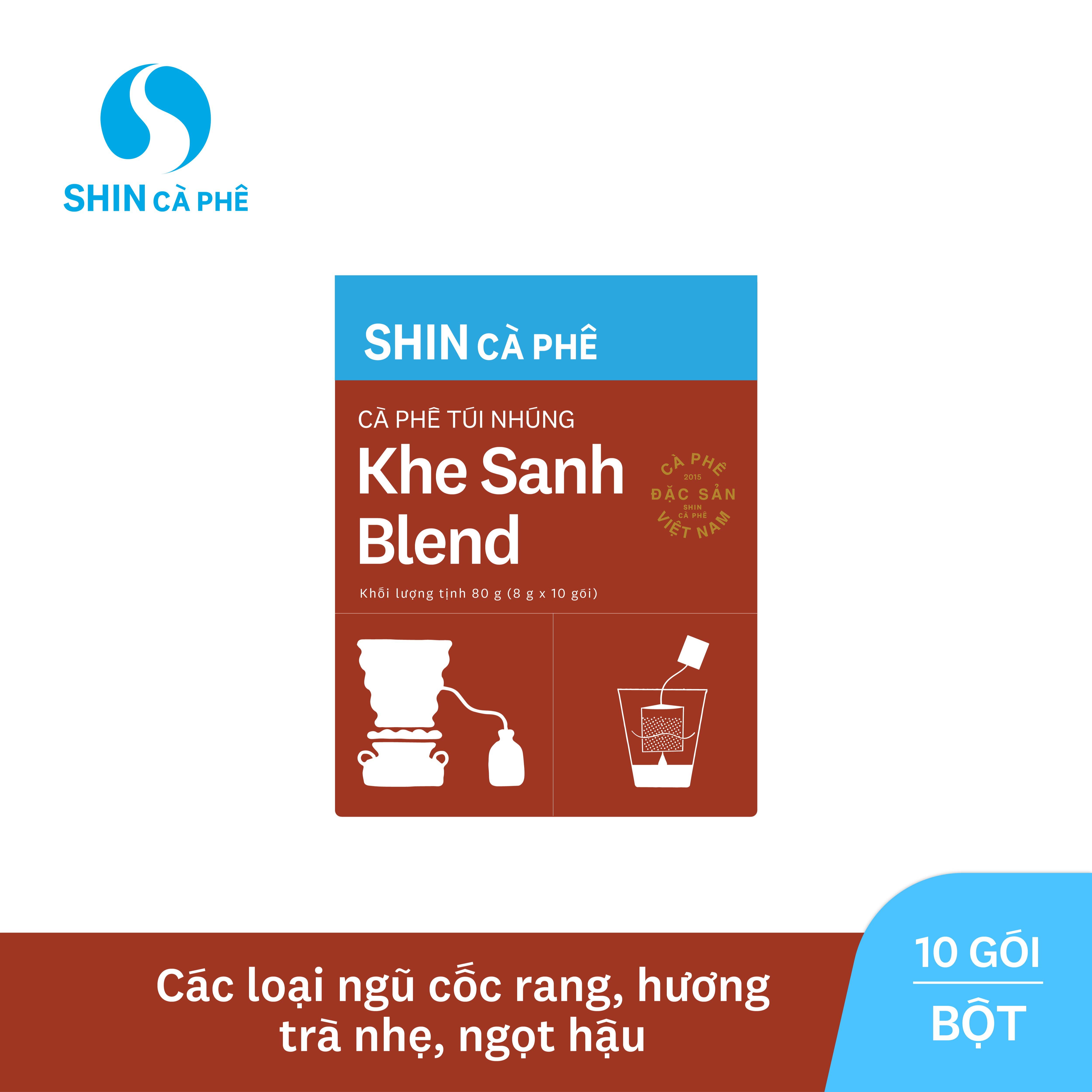 Shin cà phê - khe sanh blend cà phê túi nhúng đặc sản - hộp 10 gói